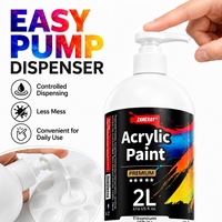 Ensemble de peinture acrylique 6 couleurs 1L/2L, flacon souple grande capacité, peinture non toxique pour enfants, graffiti et art, vente en gros et en vrac