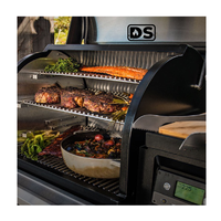 Barbecue au charbon de bois portable commercial extérieur avec commande WIFI 2023, nouveau, pour le camping, la cuisine, fumoir à granulés de bois de bureau