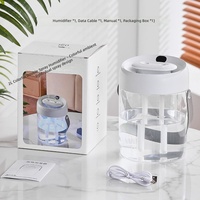 Humidificateur de bureau USB 2000 ml grande capacité, mini-brumisateur portable avec deux modes de pulvérisation pour chambre, bureau et plantes