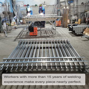 Bán buôn Heavy Duty thép thương mại hàng rào Bảng điều chỉnh ranh giới hàng rào Bảng điều chỉnh Grating palisade hàng rào - Product Image 3