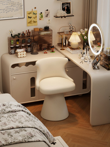 Ghế trang điểm xoay cao cấp kiểu Ý, lưng tựa nhẹ, dành cho phòng ngủ, phòng thay đồ, phòng khách của các cô gái - Product Image 5