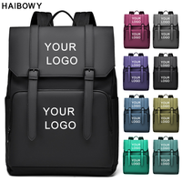 Sac à dos HAIBOWY de haute qualité, design à rabat, pour le sport, les activités de plein air, ordinateur portable, multi-compartiments, mode, école, collège, étudiants
