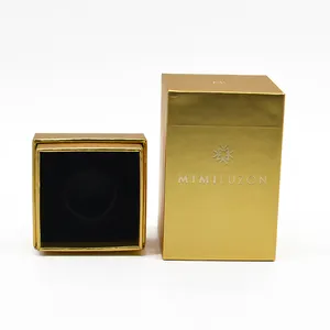 Gold Luxury Recyclable Rigid Cardboard Skin Care Makeup Cosmetic Product Packaging Boxes Top And Bottom Gift Box