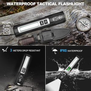 Powerful P50 Type-C Power Range Hunting Torch <strong>Light</strong> <strong>9000</strong> <strong>Lumen</strong> High Power LED Flashlight Aluminum Alloy USB Rechargeable IP65 AA - Product Image 3