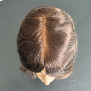 Prótesis Capilar Masculina de Cabello Europeo, Sistema Capilar para Hombres, Mejor Precio, Nudos Totalmente Decolorados, Estilo de Corte, Encaje Humano para Hombres - Product Image 2