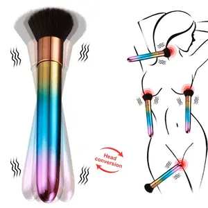 Female stimulation G-Spot Vibrator Colorful 10 Speed Frequency Magnetic Electric Vibration Makeup Brush vibrator For Woman