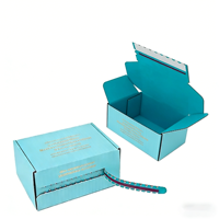 Boîte d'emballage en carton pliable en matériaux recyclés avec fermeture éclair et gaufrage pour cadeaux cosmétiques, parfums, petits appareils électroniques
