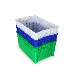 Euro Chất lượng cao ngăn xếp tổ giỏ nestable vận chuyển hàng hóa Thùng lưới nestable hộp trái cây 580x350x330 - Product Image 4