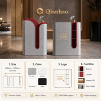 Qianhao - Mobilier de bureau commercial de luxe moderne haut de gamme en MDF, ensemble complet carré, pour restaurant, salon, réception