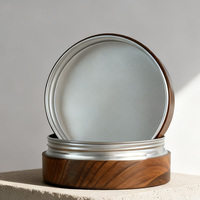 Pot vide en bambou et aluminium pour crème corporelle, masque facial, logo personnalisé, couleur, vente en gros en vrac, directement de l'usine
