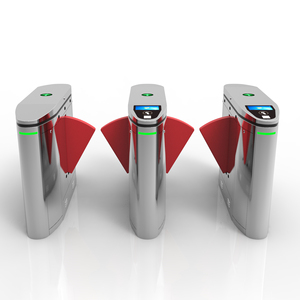 Cancello a battente ellittico personalizzato in acciaio inossidabile 304, con alette allargate a doppio strato in PU e scheda RFID per stazione della metropolitana - Product Image 5