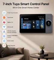 Panneau de contrôle intelligent Tuya 7 pouces, WiFi, LAN, passerelle ZigBee, écran tactile, montage mural, contrôle des scènes, lecteur de musique