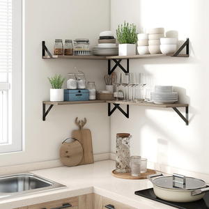 Heavy Duty <strong>Floating</strong> <strong>Shelves</strong> Set 2 16W X 8D Rustic <strong>Grey</strong> Wood Wall Mounted <strong>Shelves</strong> for Farmhouse Living Room - Product Image 5