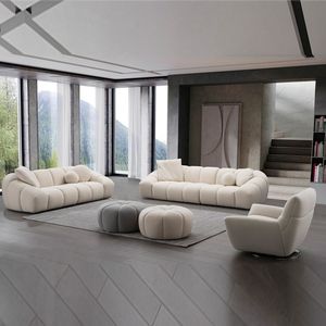 Muebles de lujo privados hechos a medida, <span class=keywords><strong>sofá</strong></span> tapizado en boucle de alta calidad para sala de estar moderna. - Product Image 5