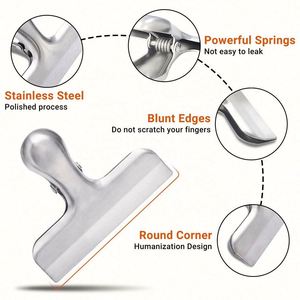 Clips para Bolsas de Cocina con Cierre Hermético, Ecológicos, con Logotipo Personalizado, 5 Colores, Clips para Snacks de Acero Inoxidable Resistentes para Alimentos - Product Image 3