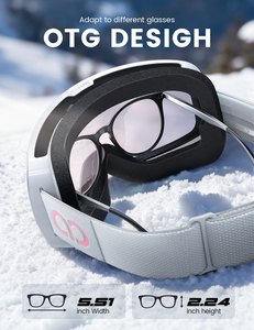Lunettes de snowboard anti-buée Lamicall SG02 OEM, lunettes de <span class=keywords><strong>ski</strong></span> <span class=keywords><strong>OTG</strong></span> à porter par-dessus des lunettes, protection UV400, lentille sphérique, <span class=keywords><strong>masque</strong></span> de neige pour hommes et femmes - Product Image 6
