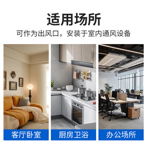 Hefengxing Louvered Air Vent Cover ABS Plastic Single Layer Screw Fixing External Wall Ventilation Outlet Gravity Louvers - Product Image 5