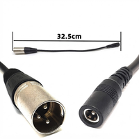Câble de charge DC5521 femelle XLR/TRS 3 broches mâle PVC pour adaptateur d'alimentation de batterie de vélo électrique, chargeur d'équilibre pour trottinette électrique 33cm