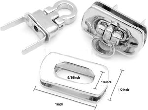 CRAFTMEMORE Mini Fermoir à Rabat Métallique pour Sac à Main, Loquet Artisanat, Accessoires de Fabrication de Sacs, Lot de Bronze - Product Image 3