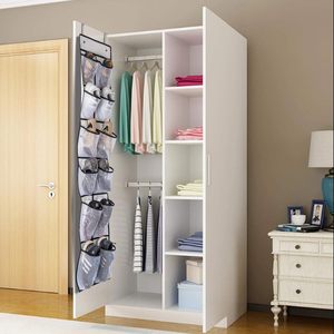 <b>Over</b> <b>The</b> <b>Door</b> Shoe Organizer 2 Pack 24 Pockets Mesh Hanging Rack For Shoes Storage Closet Grey - Product Image 6