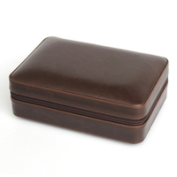 Estuche Humidor Portátil de Cuero PU con Diseño Personalizado, Forrado en Cedro Español, Acabado Esmerilado, Estilo Clásico, para Cigarros