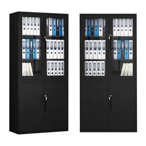 Thương mại đồ nội thất kim loại Tủ hồ sơ kính thép có thể khóa Tủ lưu trữ cho văn phòng nhà trường - Product Image 4