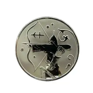 Custom Silver-Plated Aluminum Alloy Coin Constellation Commemorative Game Coin Metal Crafts Product