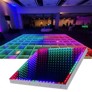 30W 50cm Bảng điều khiển DMX512 RGB ánh sáng sân khấu sàn gạch đèn ngầm DJ Disco ánh sáng sàn nhảy 3D Infinity gương video ánh sáng - Product Image 2