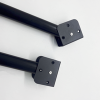 Perche télescopique en aluminium anodisé noir sur mesure pour camping-car, caravane, table de dîner extérieure