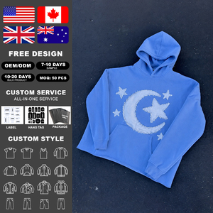 Fabricants de vêtements pour hommes sur mesure, sweat-shirt en molleton de coton lourd de haute qualité, impression 3D en relief, sweat-shirts à capuche pour hommes - Product Image 2