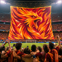 Bannière de stade Tifo pour supporters de football, affichage pour matchs et compétitions, drapeau géant grand format imprimé sur mesure