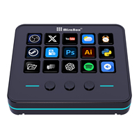 Contrôleur de streaming LCD MiraBox M18 à 15 touches avec 3 touches personnalisables, éclairage RVB et commandes programmables