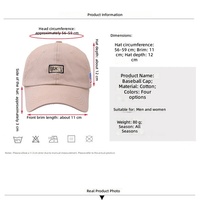 Casquette de baseball transfrontalière brodée à 6 panneaux avec mini-drapeau, en pur coton, avec lettres USA, visière courbée, réglable, toutes saisons