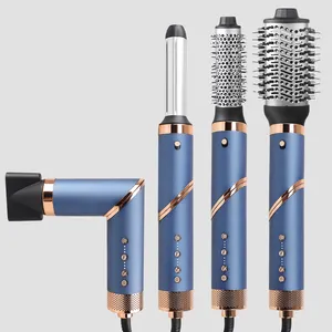 Multi Negative Ion High Speed 110000rpm Hair Dryer Hot Air Brush Styler Straight Curler 1 Step Ionic 5 In 1 Hair Dryer Set