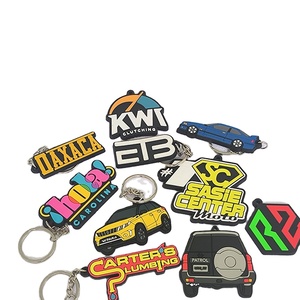 New Arrival Wholesale PVC Rubber 3D Custom Logo DIY Keychains Carabiners Cartoon Promotional Gift Key