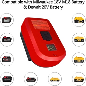 Adaptateur de <span class=keywords><strong>chargeur</strong></span> de batterie pour batterie <span class=keywords><strong>Milwaukee</strong></span> M-18, adaptateur de <span class=keywords><strong>chargeur</strong></span> USB-C PD65W, station de charge <span class=keywords><strong>rapide</strong></span> avec affichage LED - Product Image 4