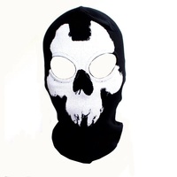 Cagoule en coton noir fantôme squelette masque crâne Ski chapeaux écharpe capuche casque de moto pour moto en plein air randonnée