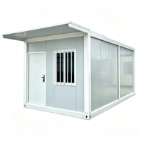 Maison conteneur préfabriquée personnalisée, bureau modulaire portable pour l'hébergement sur chantier, dortoir du personnel, style Mid-Century Modern