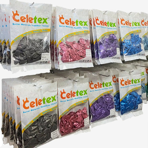 12 pulgadas a granel al por mayor Feliz cumpleaños redondo helio látex metálico Perla azul negro mate Rosa globo chico látex globos