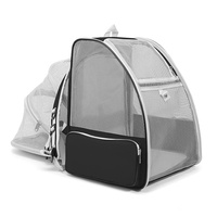 Sac de transport portable grande capacité en polyester respirant transparent à double bandoulière pour chats et chiens, utilisation toutes saisons, 7 kg