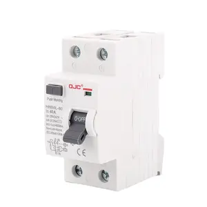 New type QJC 2p 2 pole Electromagnetic RCBB ELCB RCD 6a -125a Magnetic Leakage Current Circuit Breakers