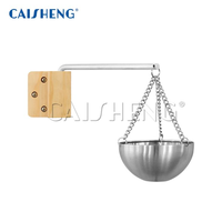 CAISHENG Sauna Aroma Schale Wandmontierte Edelstahl Ätherische Öle Schale für Saunaraum OEM ODM