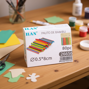 Bastoncini di Bambù Ilan 0,5x8cm 80pz Multicolore per Uso Artigianale - Product Image 3