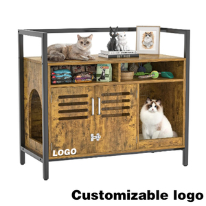 Grand banc de rangement intérieur <span class=keywords><strong>pour</strong></span> animaux de compagnie Meuble d'armoire en bois <span class=keywords><strong>pour</strong></span> chat et <span class=keywords><strong>chien</strong></span> - Product Image 3