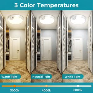 7.5 inch 400lm không dây trần ánh sáng Pin hoạt động tường ánh sáng pin Powered cảm biến chuyển động ánh sáng trần với từ xa - Product Image 4