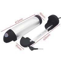 Batterie de vélo électrique 36V 48V, type bouteille, 10.4Ah 13Ah 15Ah 18Ah, batterie lithium pour vélo électrique, cellules 18650, pour vélo électrique DIY 250W-750W