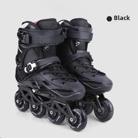 Patins à roulettes professionnels pour adultes, ensemble complet avec chaussures plates, freins pour débutants, roues en PU