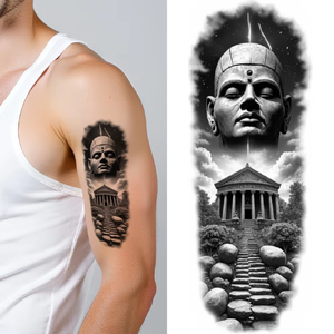 รอยสักชั่วคราว<span class=keywords><strong>ลาย</strong></span>ภาพผู้หญิงกับต้นไม้แบบกอธิคสีเข้ม สำหรับผู้ชาย ติดต้นขา หลัง แขน หรือเสื้อแขนยาว - Product Image 3