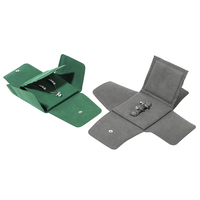 Sac de rangement de bijoux multifonctionnel en microfibre Romi avec doublure de protection et fermeture sécurisée pour colliers bagues