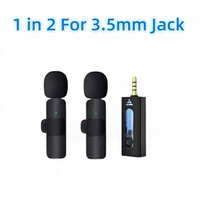 Microphone sans fil en plastique léger à suppression de bruit Plug and Play K35 pour haut-parleur, appareil photo numérique